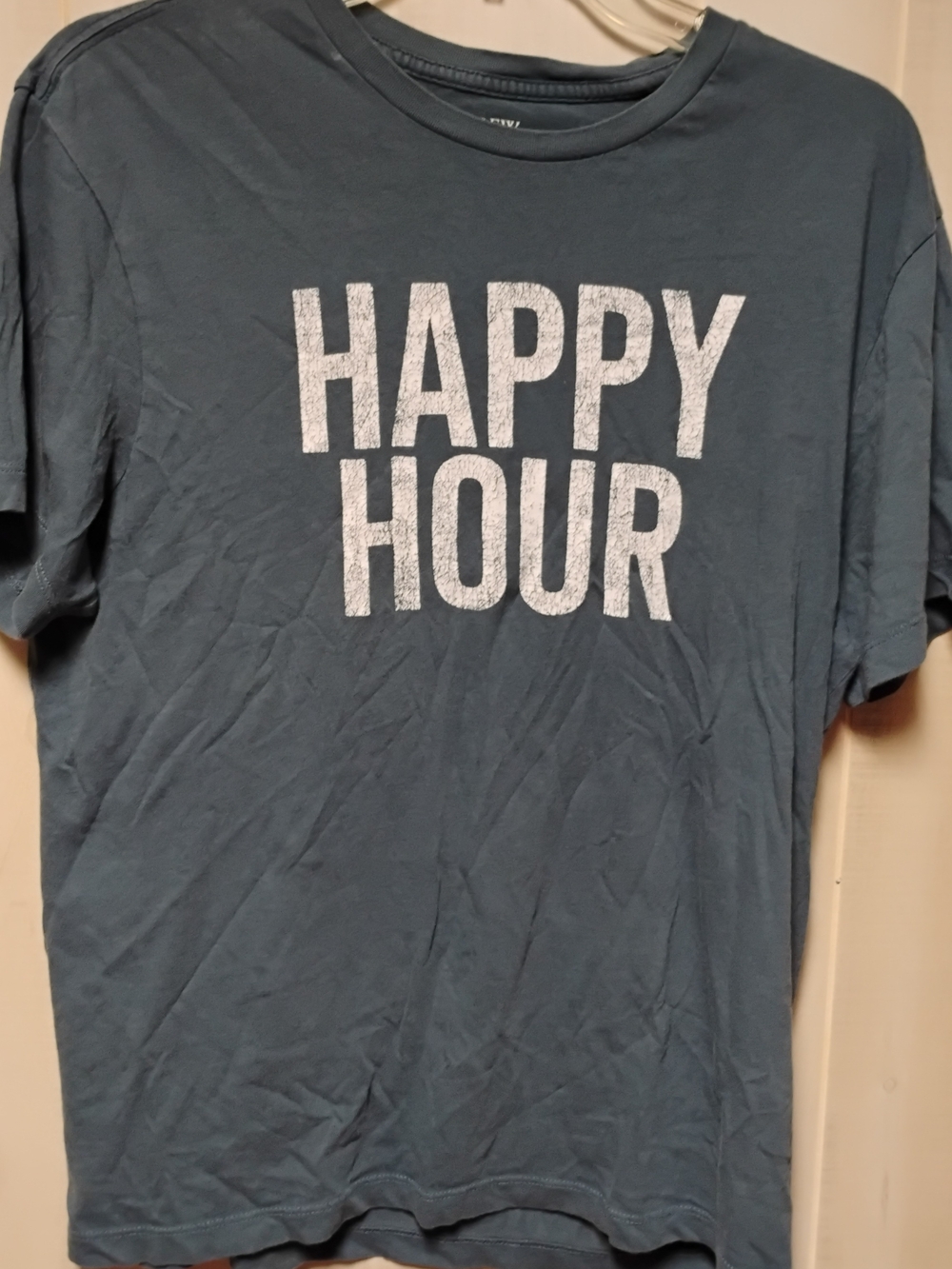 J. Crew Men's Slate Blue 'Happy Hour' Graphic Tee